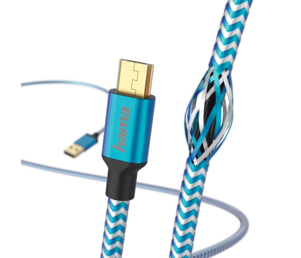 Hama KABEL USB-microUSB 1.5M HAMA REFLECTED niebieski # - 1457237 - zdjęcie 3